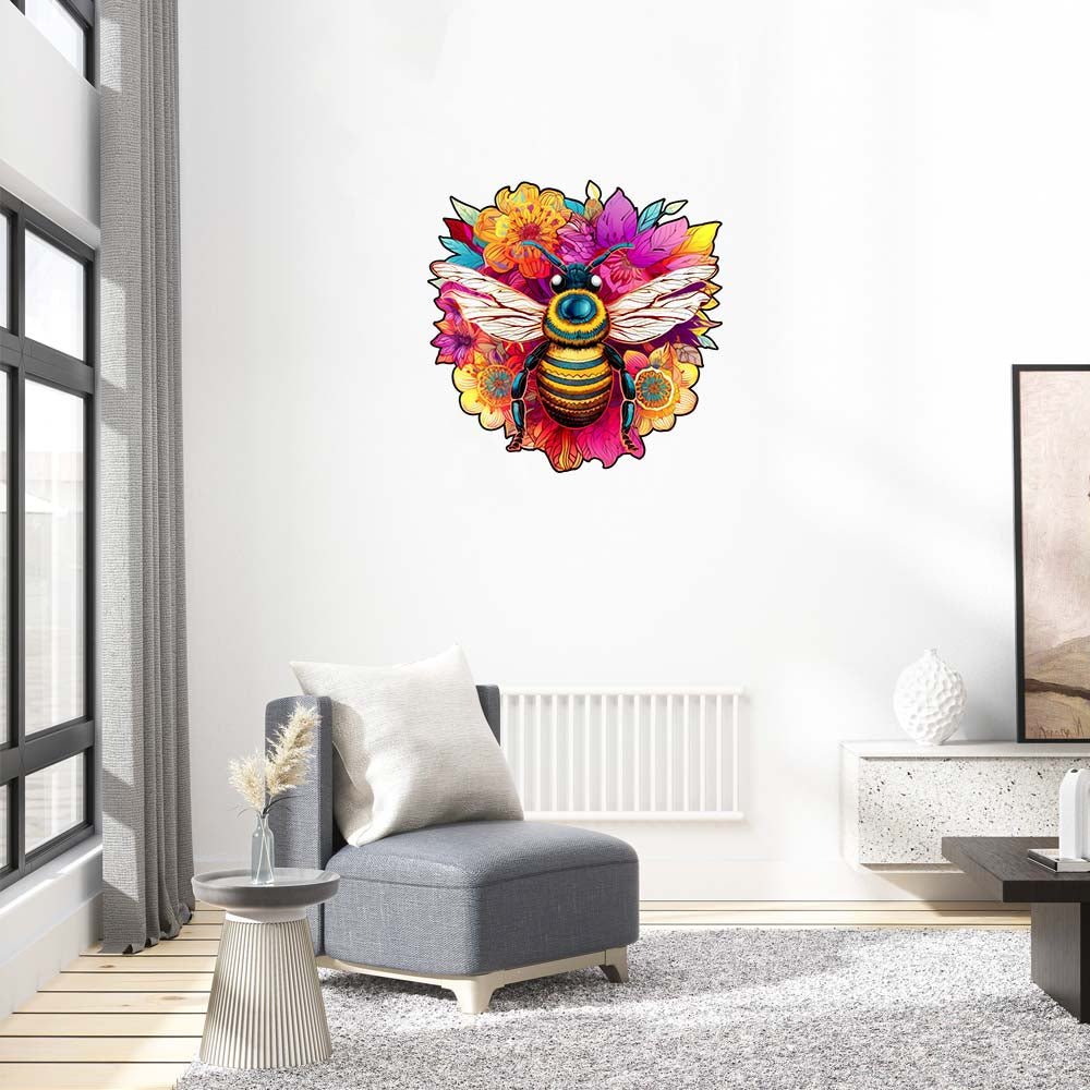 Bee Blossom Brainteaser - Wooden Jigsaw Puzzle - Wooden Puzzle