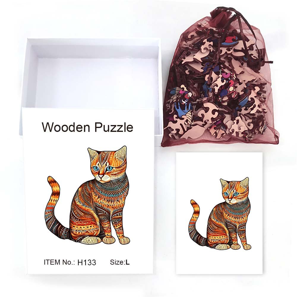 Cat Wonderland - Wooden Jigsaw Puzzle - Wooden Puzzle