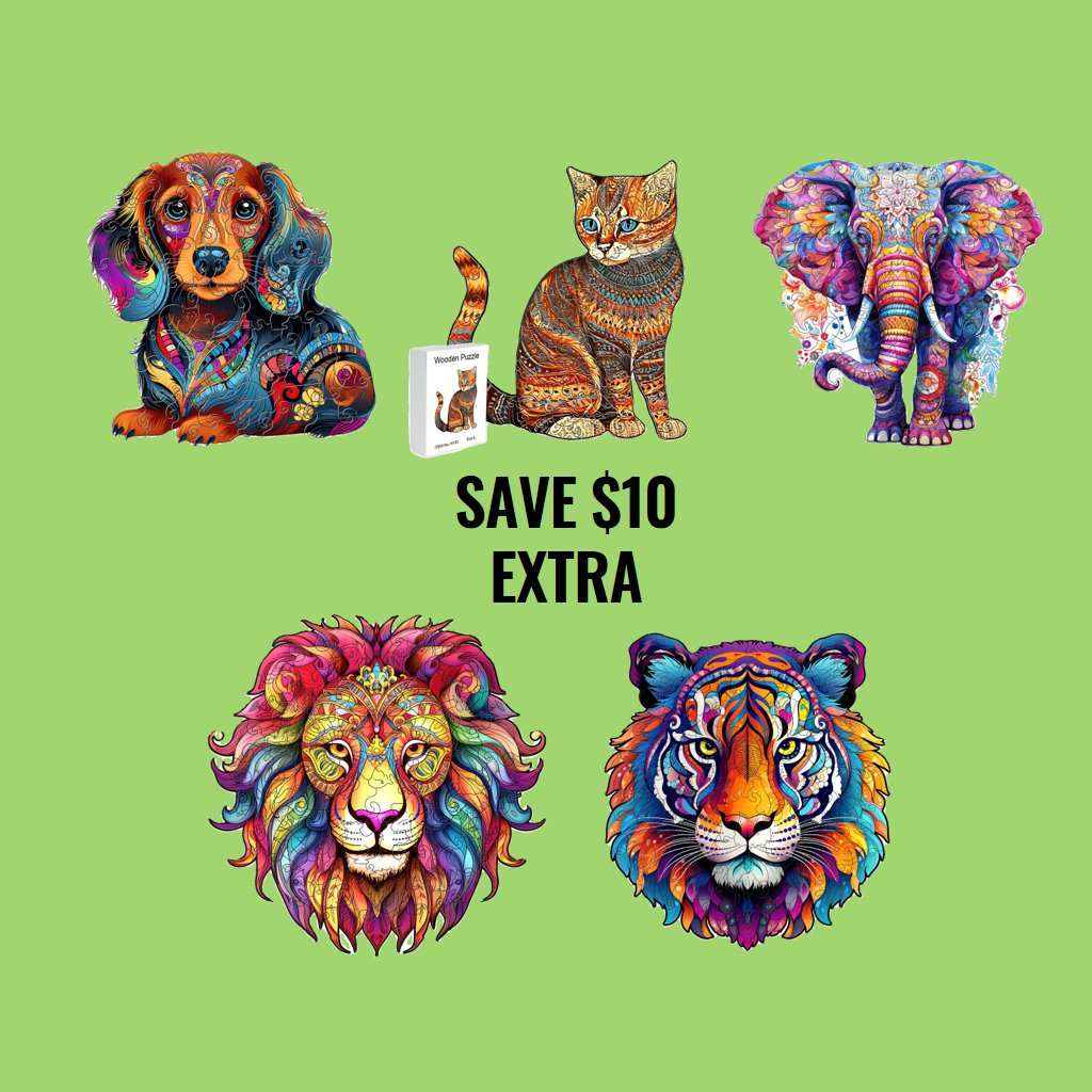 Top 5 Animal Best Sellers Wooden Puzzle ( Upto $40 OFF + Free Shipping) - Wooden Puzzle