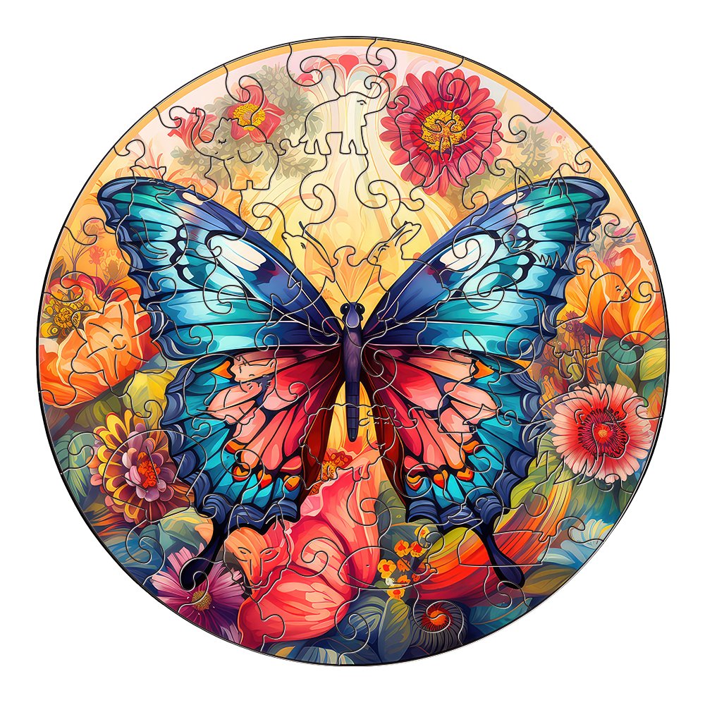 Butterfly Euphoria - Wooden Jigsaw Puzzle - Wooden Puzzle
