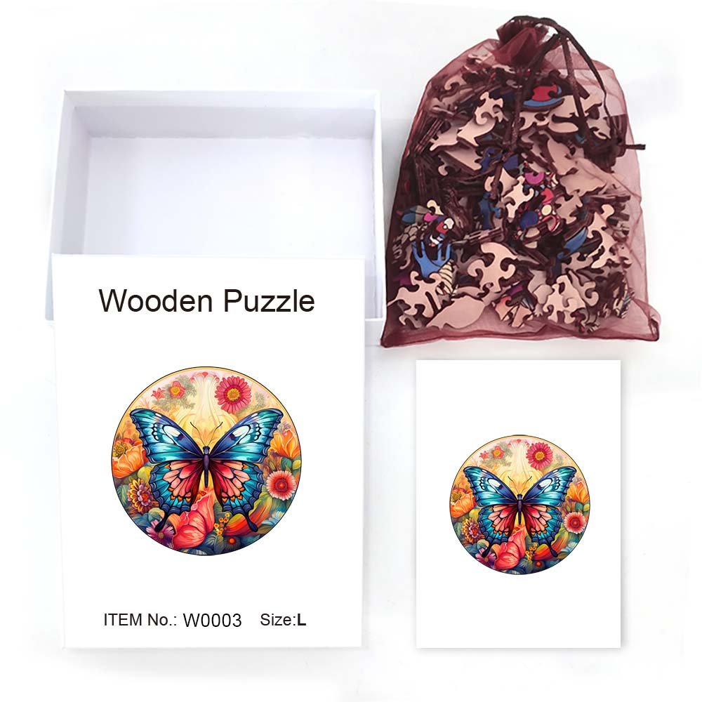 Butterfly Euphoria - Wooden Jigsaw Puzzle - Wooden Puzzle