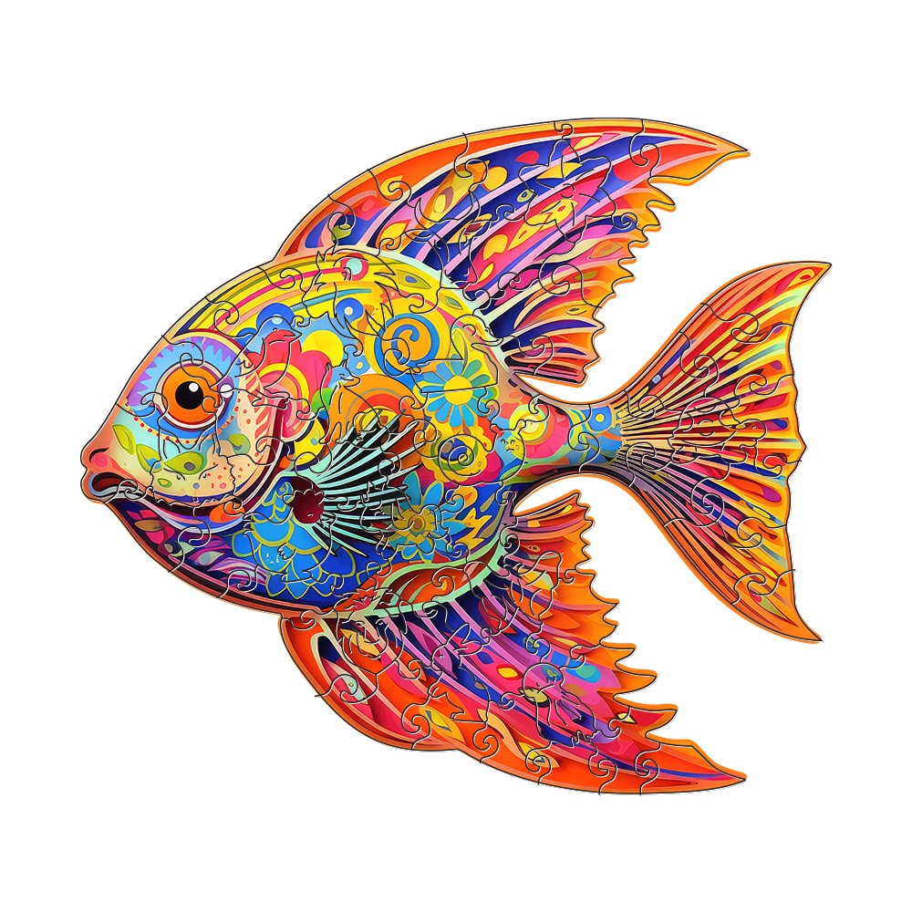 Colorful Fish - Wooden Jigsaw Puzzle - Wooden Puzzle