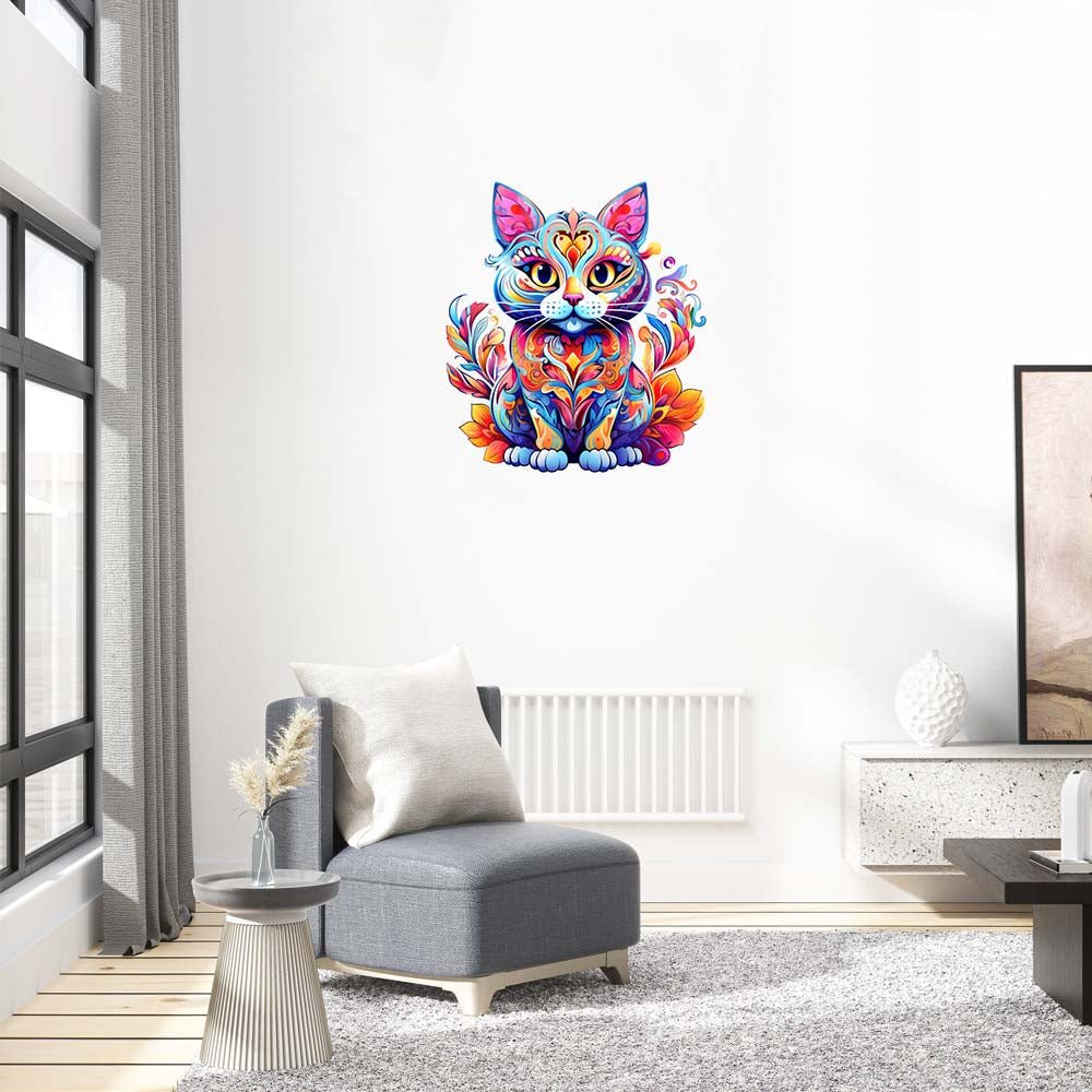 Cute Cat Conundrum - Wooden Jigsaw Puzzle - Wooden Puzzle