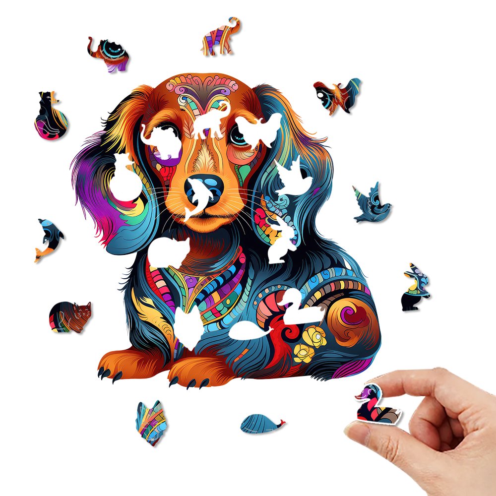 Dachshund Dog Edition - Wooden Jigsaw Puzzle - Wooden Puzzle