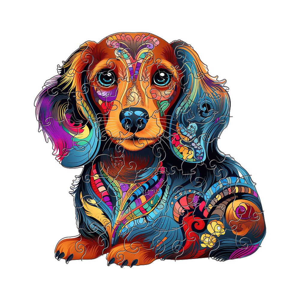 Dachshund Dog Edition - Wooden Jigsaw Puzzle - Wooden Puzzle