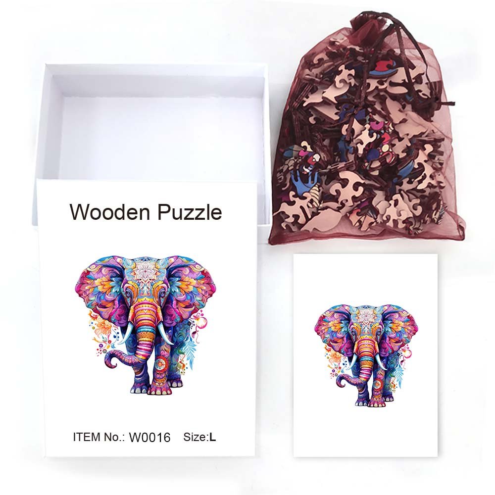 Elephant's Journey Odyssey - Wooden Jigsaw Puzzle - Wooden Puzzle