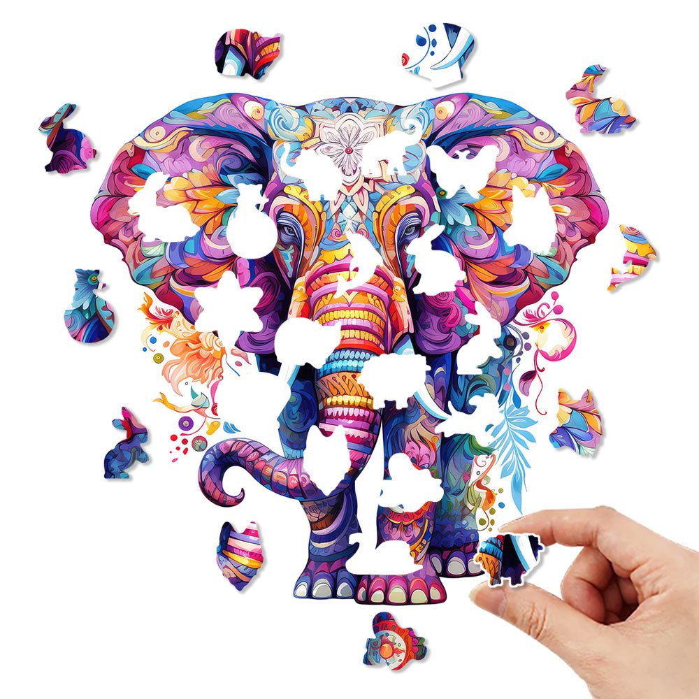 Elephant's Journey Odyssey - Wooden Jigsaw Puzzle - Wooden Puzzle