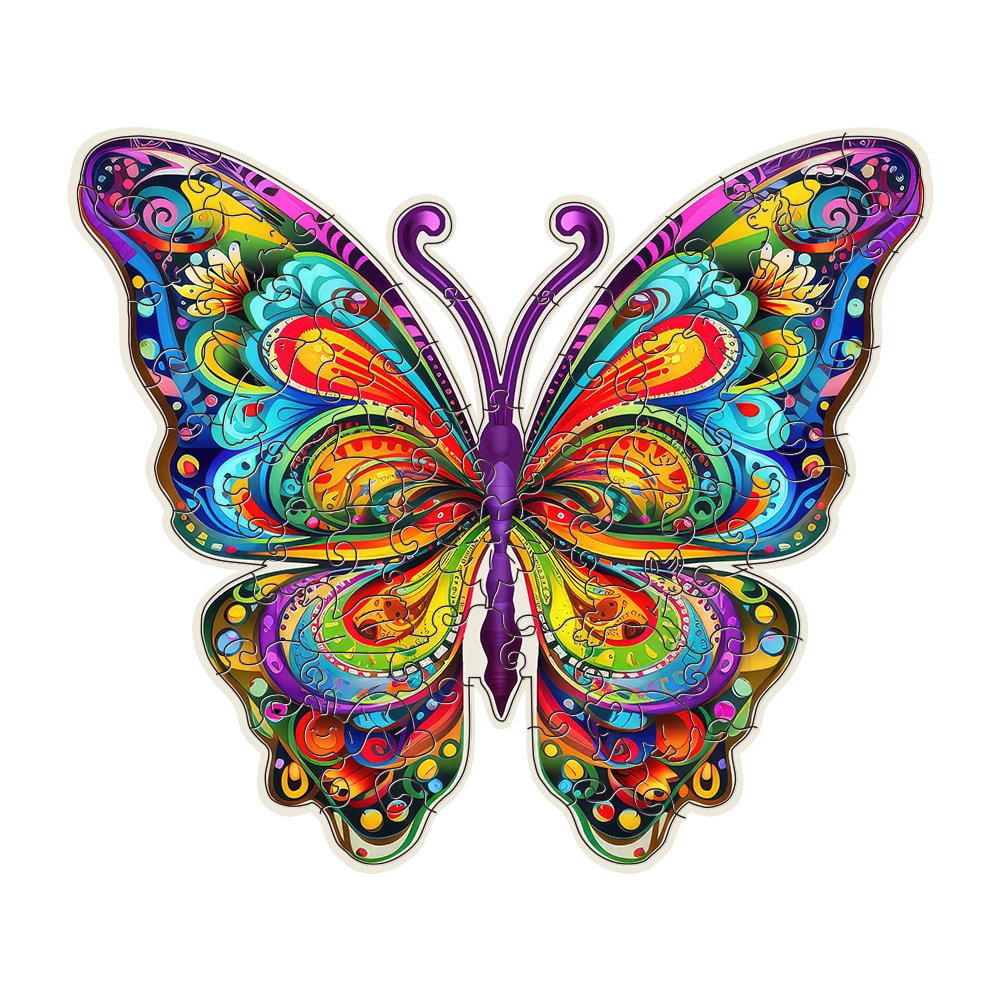 Enchanted Butterfly Challenge - Wooden Jigsaw Puzzle - Wooden Puzzle