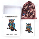 Enchanting Owl Haven - Wooden Jigsaw Puzzle - Wooden Puzzle