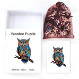 Enchanting Owl Haven - Wooden Jigsaw Puzzle - Wooden Puzzle