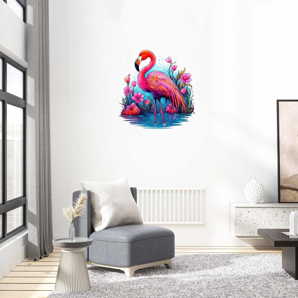 Flamingo Art - Wooden Jigsaw Puzzle - Wooden Puzzle