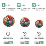 Green Mermaid - Wooden Jigsaw Puzzle - Wooden Puzzle