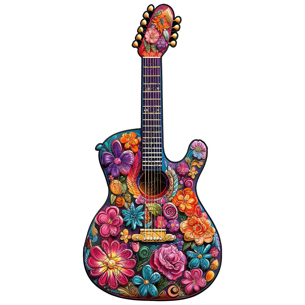Guitar Harmony - Wooden Jigsaw Puzzle - Wooden Puzzle