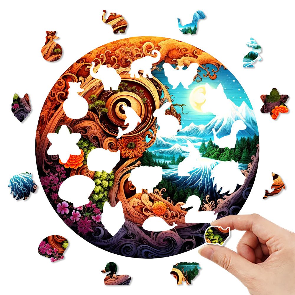 Heaven's Enigmatic Balance - Wooden Jigsaw Puzzle - Wooden Puzzle