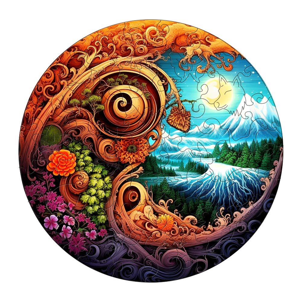 Heaven's Enigmatic Balance Wooden Jigsaw Puzzle Wooden Puzzle