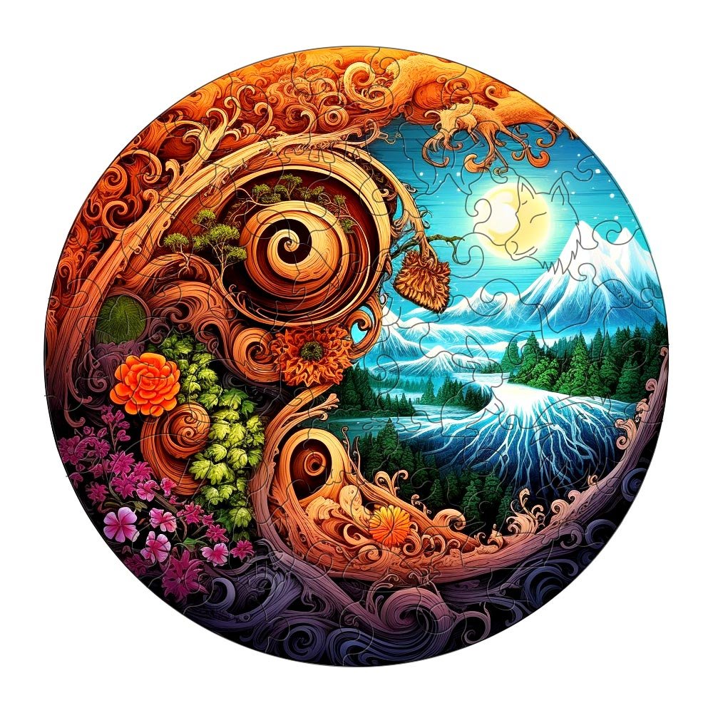 Heaven's Enigmatic Balance - Wooden Jigsaw Puzzle - Wooden Puzzle
