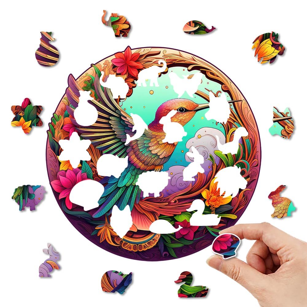 Hummingbird's Ballet - Wooden Jigsaw Puzzle - Wooden Puzzle