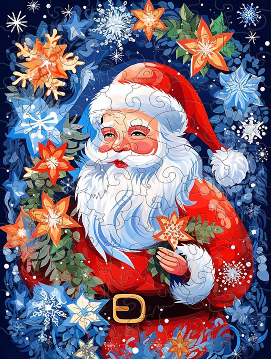 Jolly Saint Nick - Wooden Jigsaw Puzzle – Wooden Puzzle