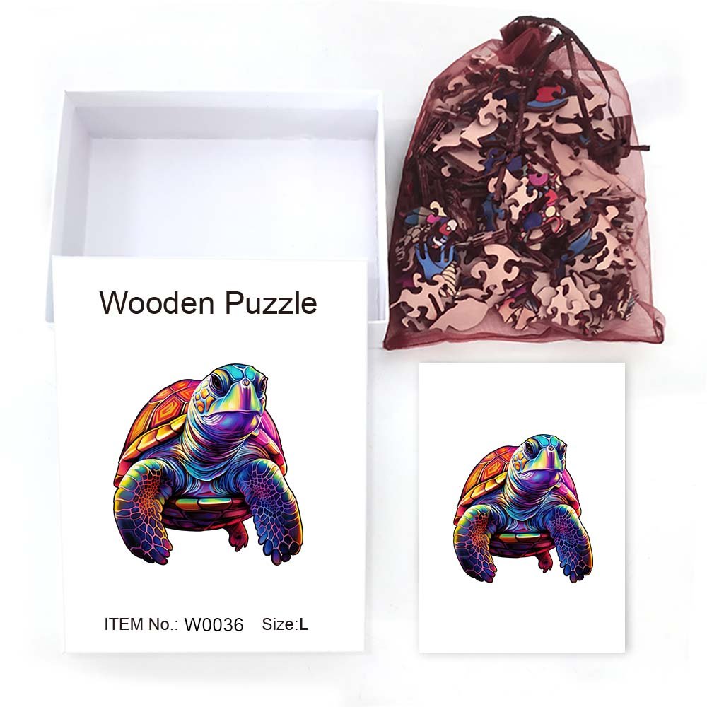 Majestic Sea Turtles - Wooden Jigsaw Puzzle - Wooden Puzzle