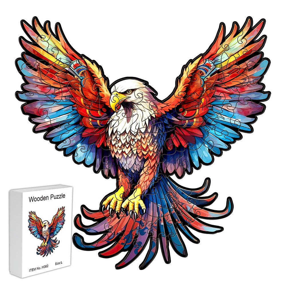 Majesty American Eagle - Wooden Jigsaw Puzzle - Wooden Puzzle