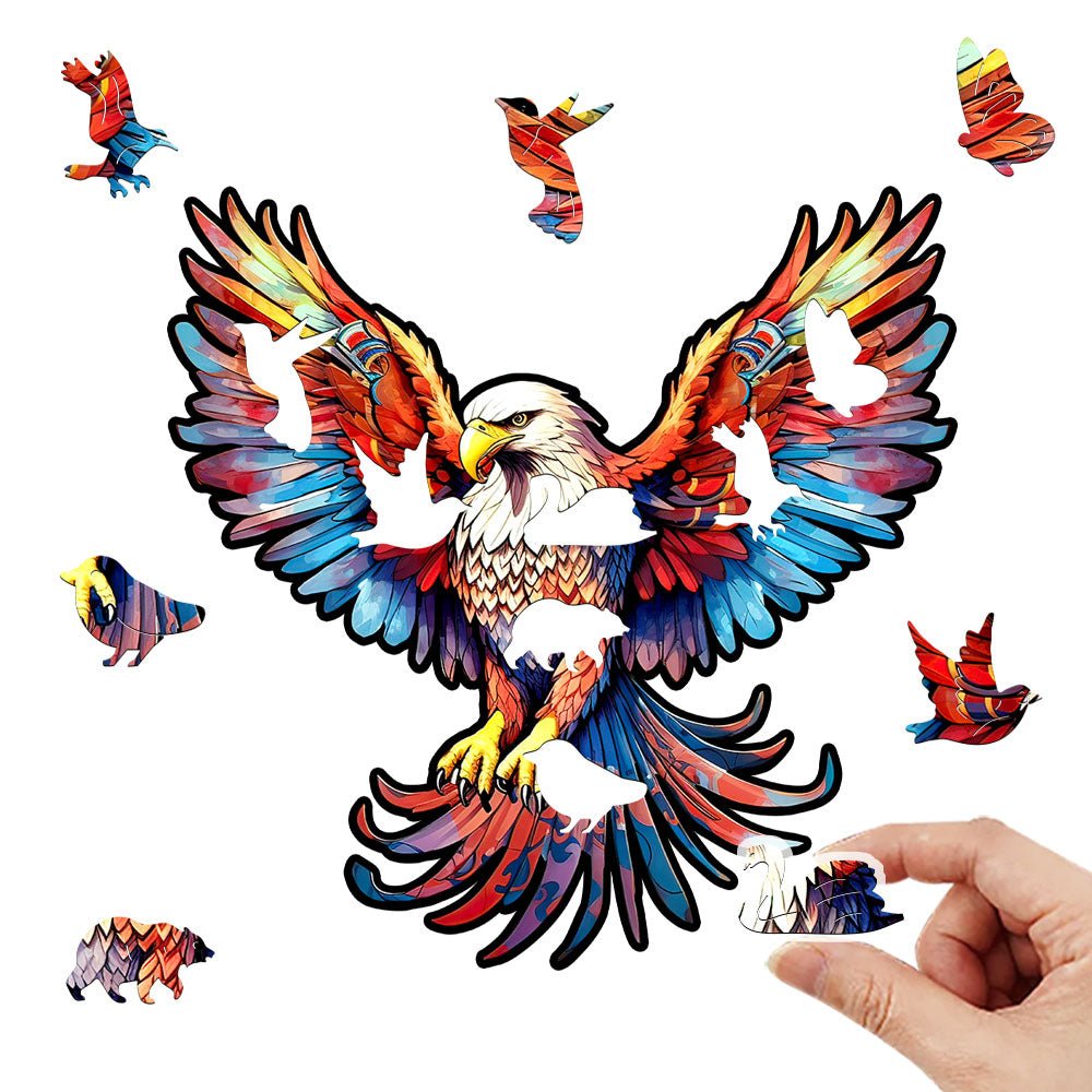 Majesty American Eagle - Wooden Jigsaw Puzzle - Wooden Puzzle
