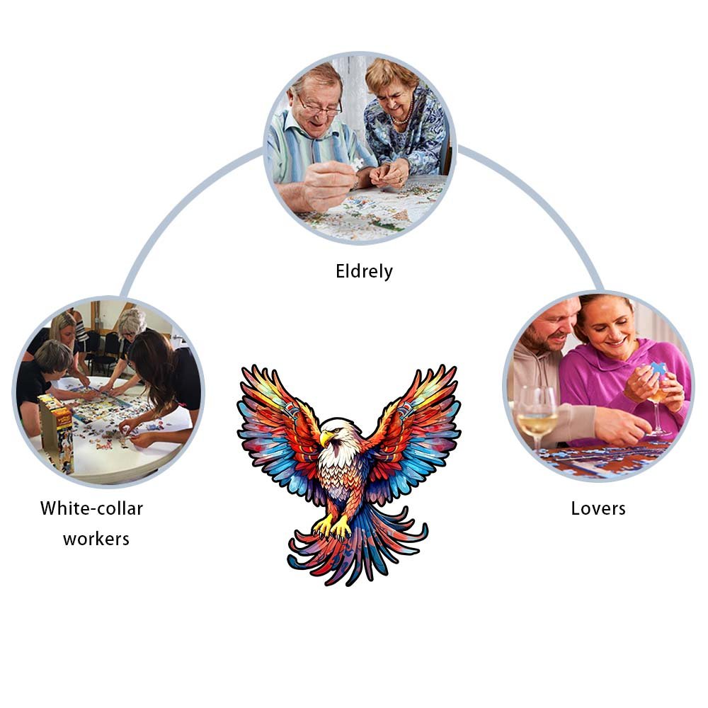 Majesty American Eagle - Wooden Jigsaw Puzzle - Wooden Puzzle