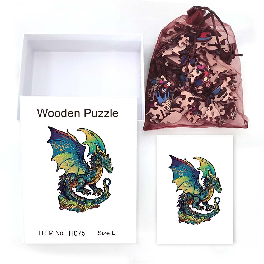 Mystical Dragon Quest - Wooden Jigsaw Puzzle - Wooden Puzzle