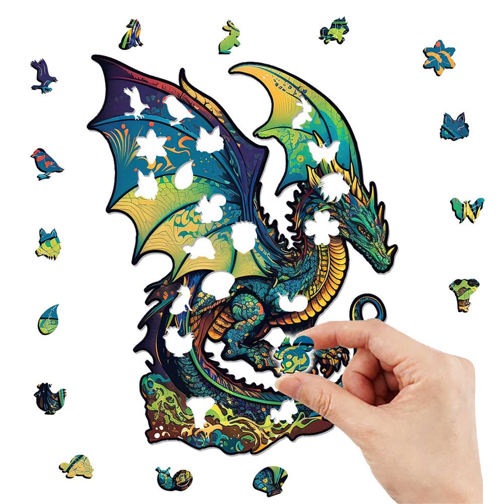 Mystical Dragon Quest - Wooden Jigsaw Puzzle - Wooden Puzzle