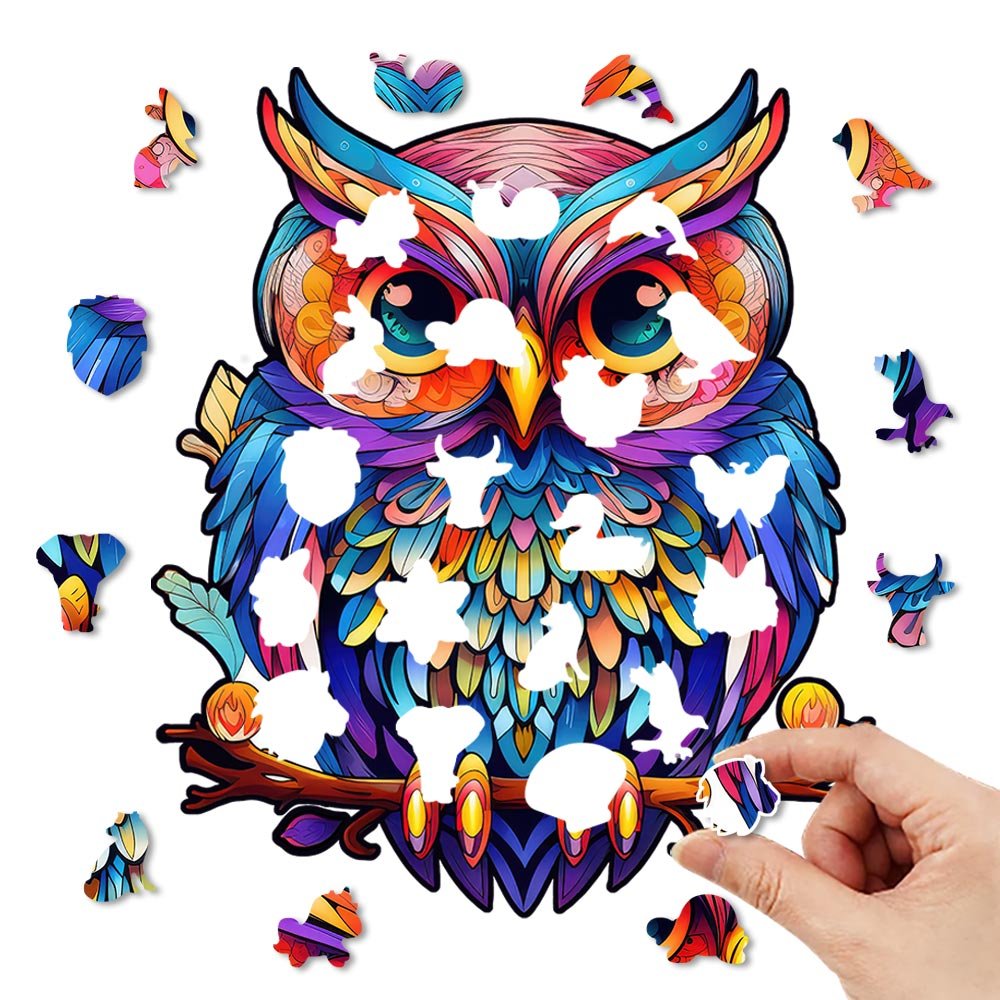 Owl's Secret Realm - Wooden Jigsaw Puzzle - Wooden Puzzle
