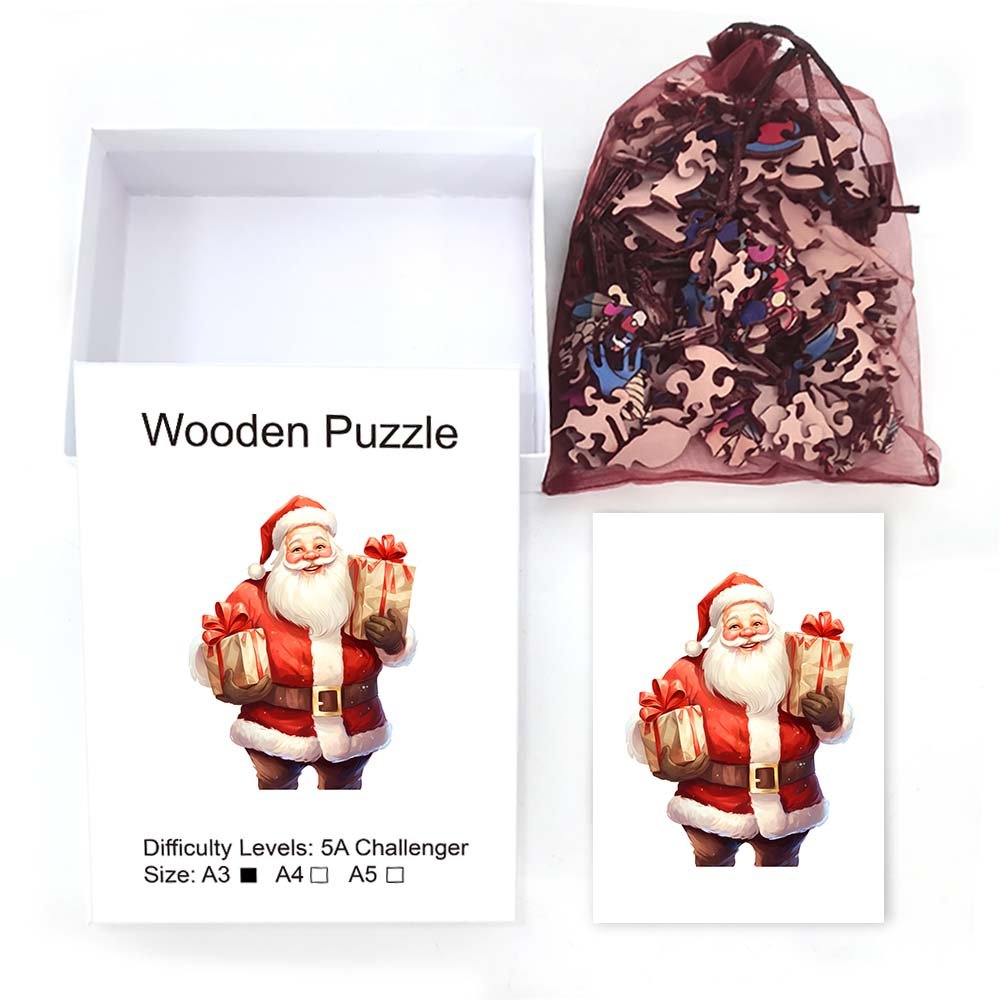 Santa Claus - Wooden Jigsaw Puzzle - Wooden Puzzle