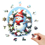 Snowman - Wooden Jigsaw Puzzle - Wooden Puzzle