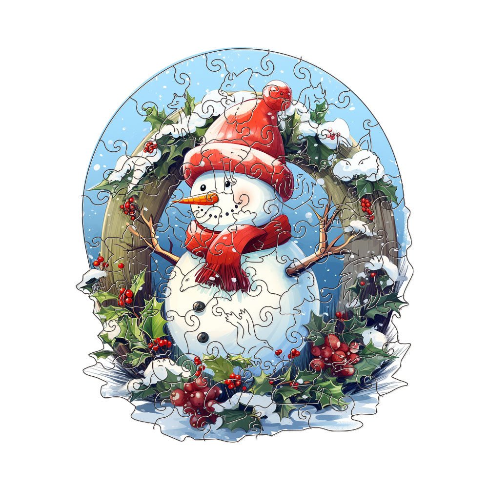 Snowman - Wooden Jigsaw Puzzle - Wooden Puzzle