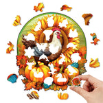 Thanksgiving Bounty Delight - Wooden Jigsaw Puzzle - Wooden Puzzle