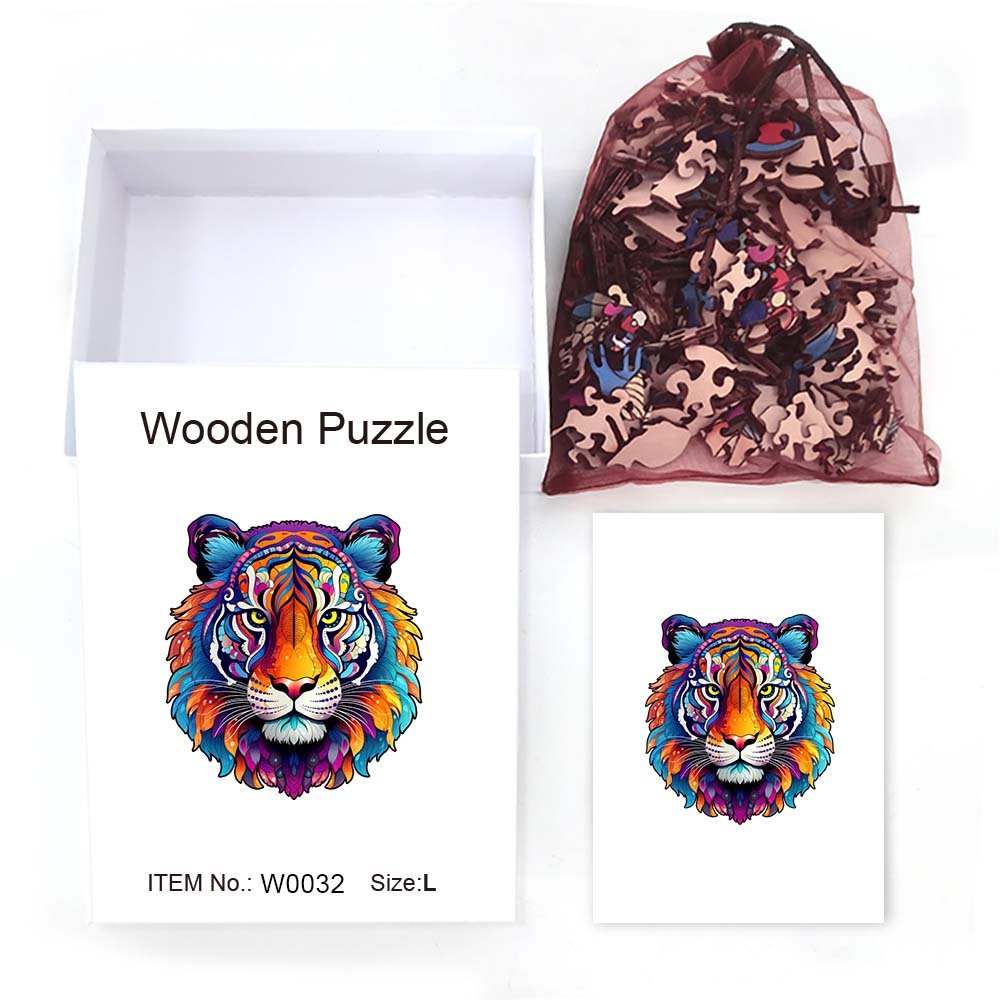 Tiger Mosaic - Wooden Jigsaw Puzzle - Wooden Puzzle
