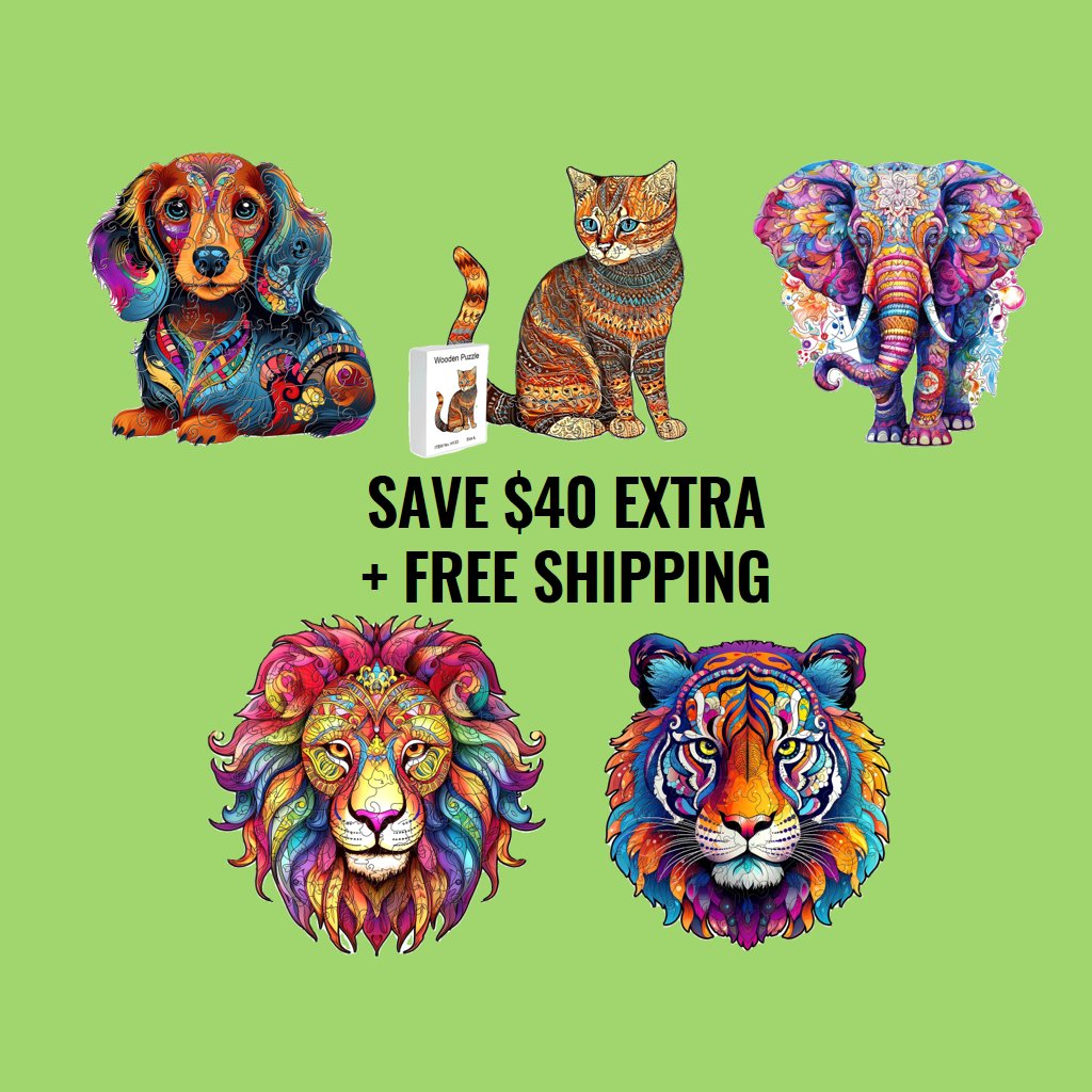 Top 5 Animal Best Sellers Wooden Puzzle ( Upto $40 OFF + Free Shipping) - Wooden Puzzle