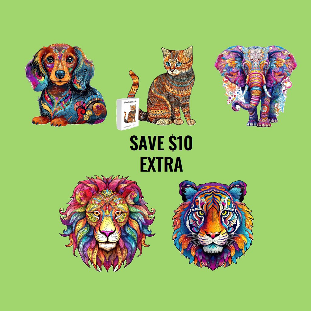 Top 5 Animal Best Sellers Wooden Puzzle ( Upto $40 OFF + Free Shipping) - Wooden Puzzle