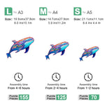 Whale's Graceful Dive - Wooden Jigsaw Puzzle - Wooden Puzzle