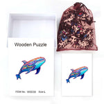 Whale's Graceful Dive - Wooden Jigsaw Puzzle - Wooden Puzzle
