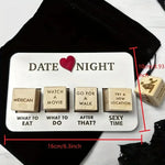 Wooden Date Night Dice After Dark Edition - The Ultimate Christmas & New Year Gift for Couples - Wooden Puzzle