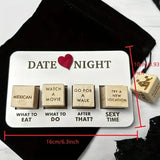 Wooden Date Night Dice After Dark Edition - The Ultimate Christmas & New Year Gift for Couples - Wooden Puzzle