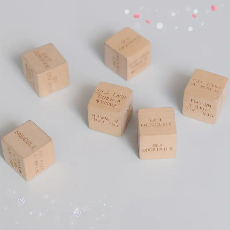 Wooden Date Night Dice After Dark Edition - The Ultimate Christmas & New Year Gift for Couples - Wooden Puzzle