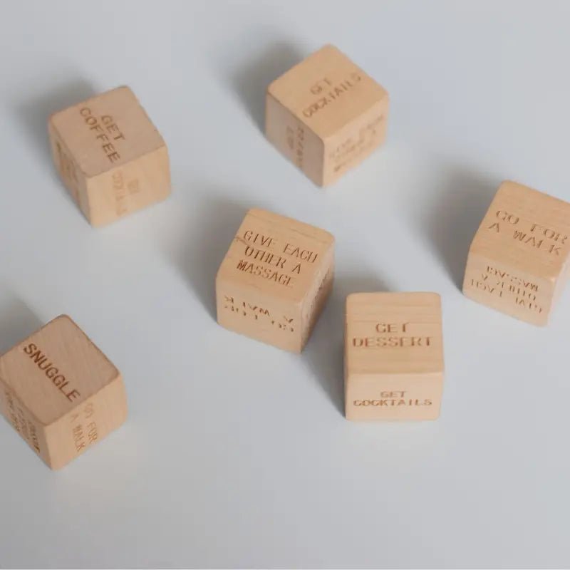 Wooden Date Night Dice After Dark Edition - The Ultimate Christmas & New Year Gift for Couples - Wooden Puzzle