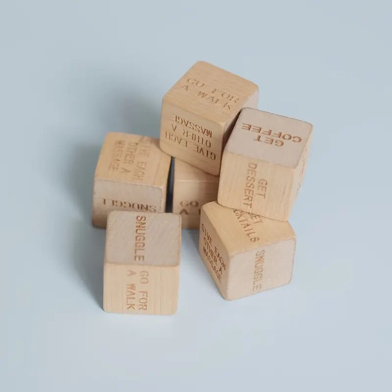 Wooden Date Night Dice After Dark Edition - The Ultimate Christmas & New Year Gift for Couples - Wooden Puzzle